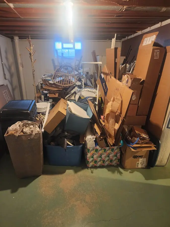 Roll-off dumpster container at job site for 20 Yard Dumpster Rental in Granville